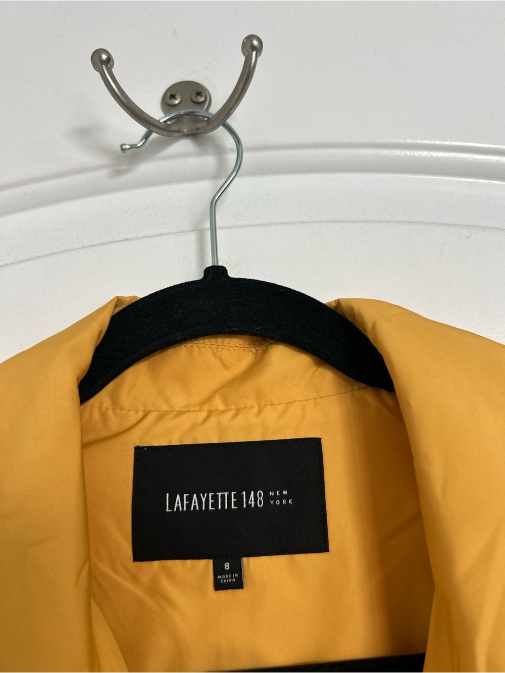 Lafayette 148 Mustard Yellow Trench Coat with Belt Size 8 Chic Fall Preppy 90s - Picture 16 of 16